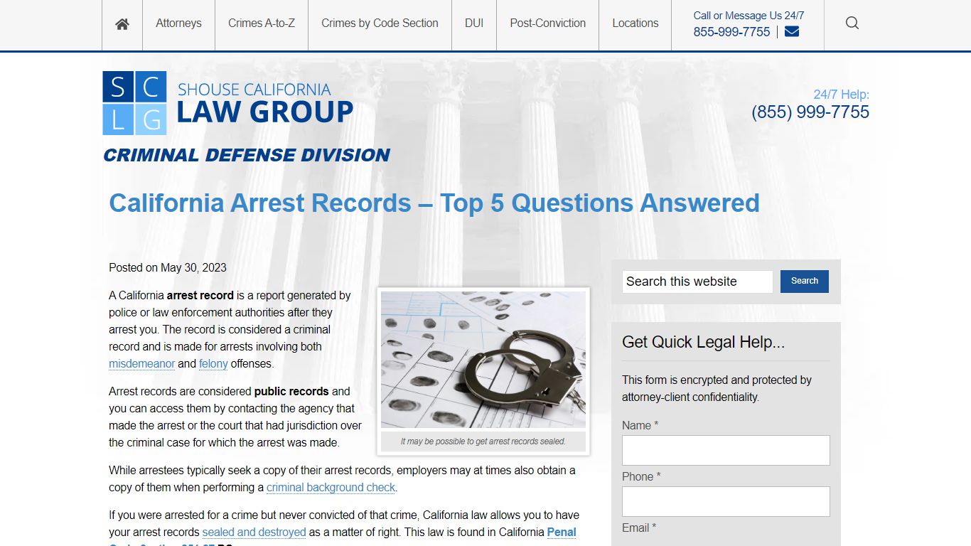California Arrest Records – Top 5 Questions Answered